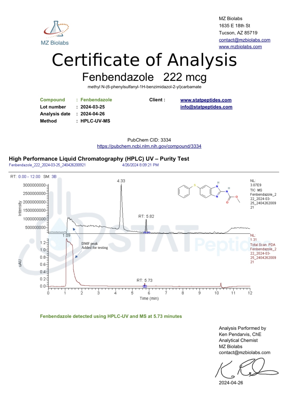 222mg / 90 Count Capsules CAS 43210-67-9 - Image 2